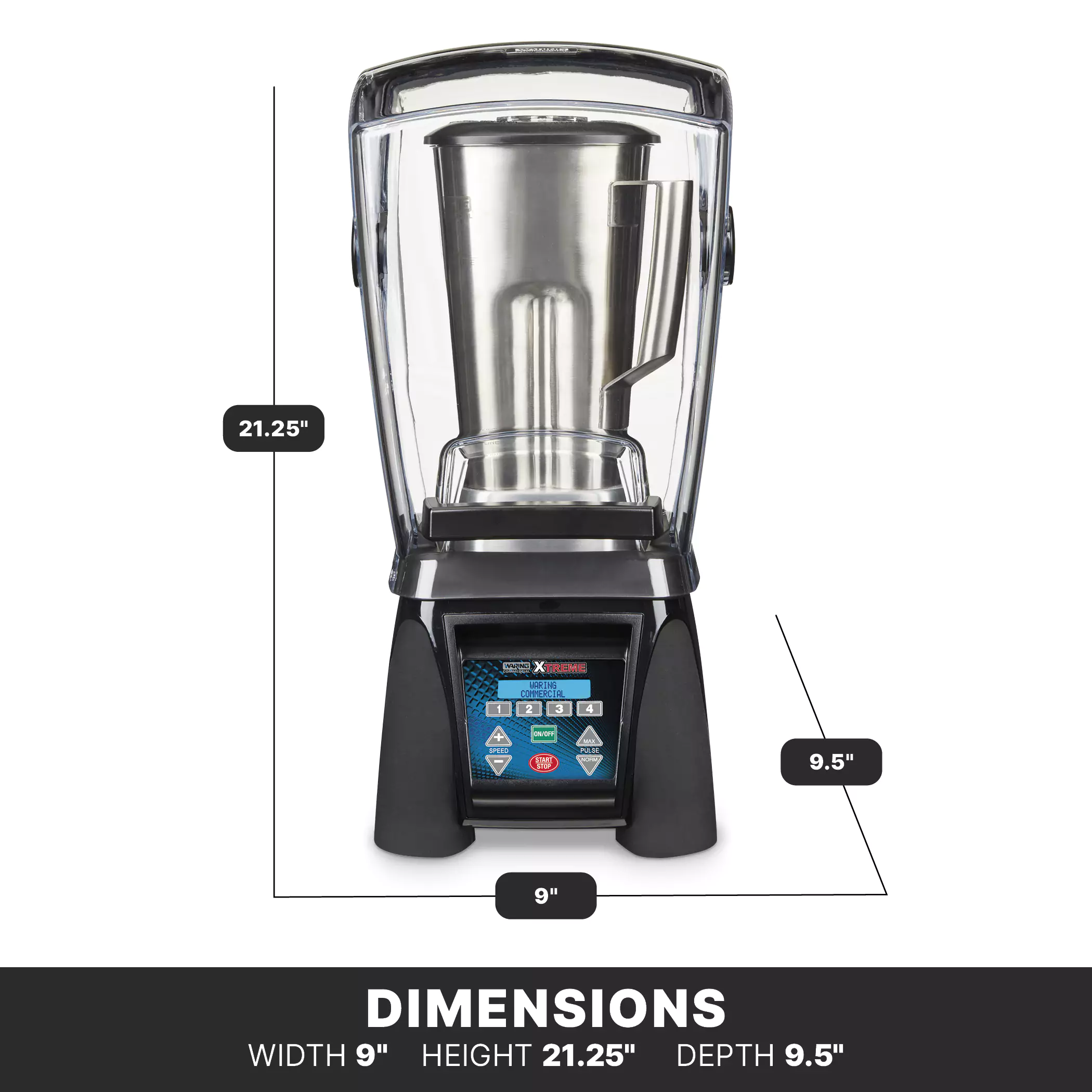 Xtreme Programmable Blender with 64 oz. Stainless Steel Container and Sound Enclosure